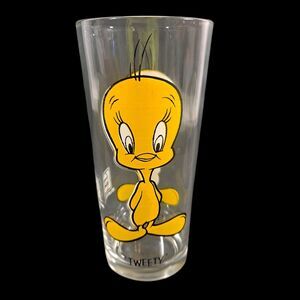 Vintage Warner Bros Looney Tunes Tweety Bird Pepsi Glass Collector Series 1973